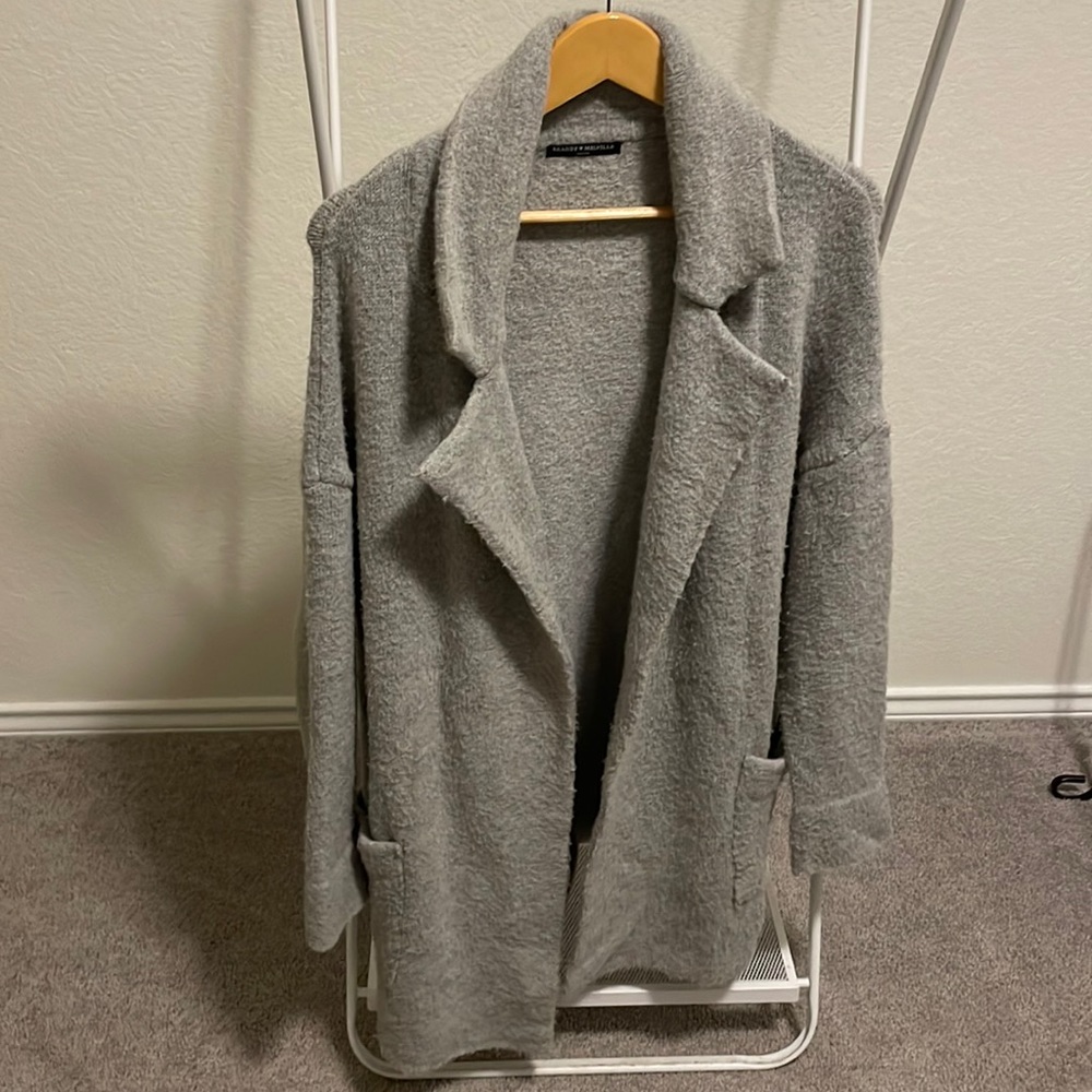 Grey Brandy Melville Sweater Coat